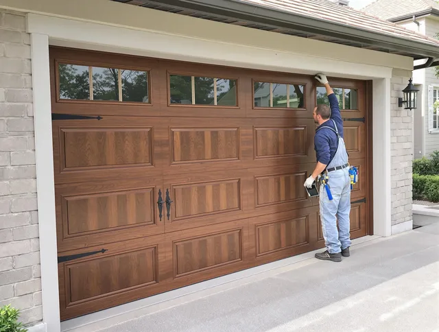 Custom garage door showcase by Stow Garage Door Repair in Stow