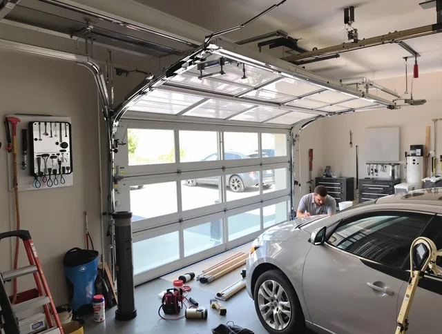 Garage door noise reduction service by Stow Garage Door Repair in Stow