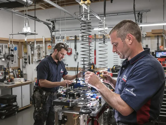 Garage door spring repair service by Stow Garage Door Repair in Stow